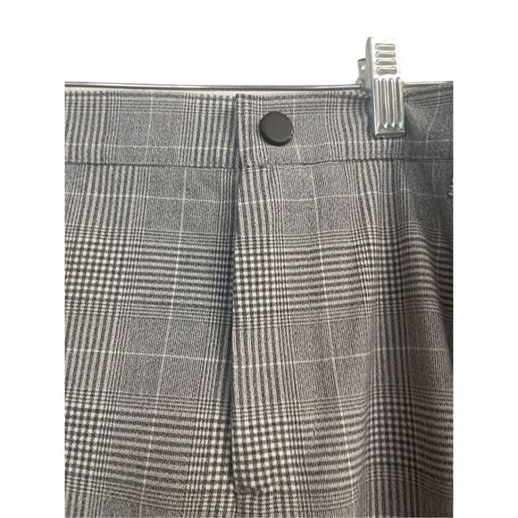 Zara Women's Gray With Belt Loop Side Pockets Plaid Wool Pants Size Large - Picture 7 of 8